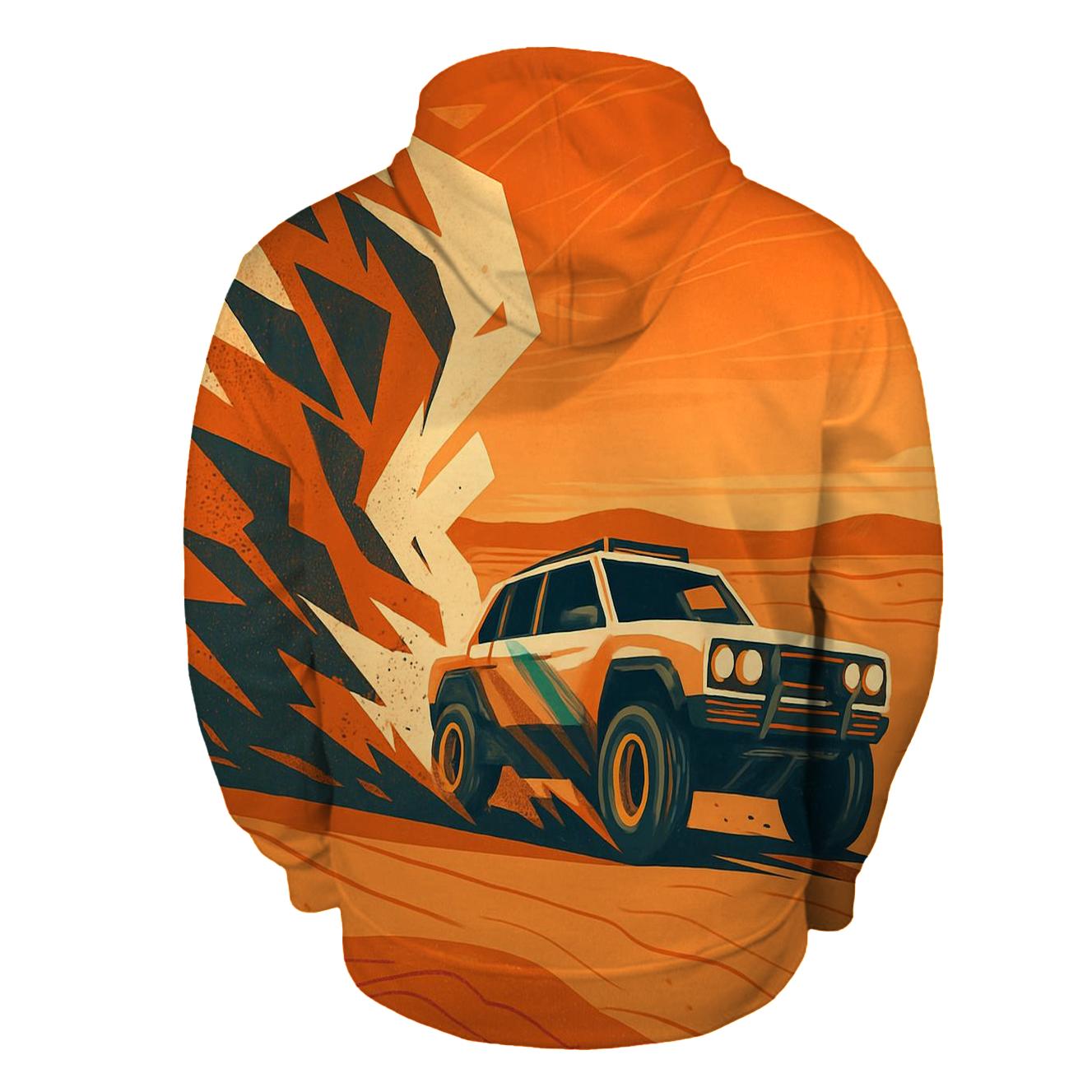 Desert Rally Off Road Dust Geometry lightweight hoodies