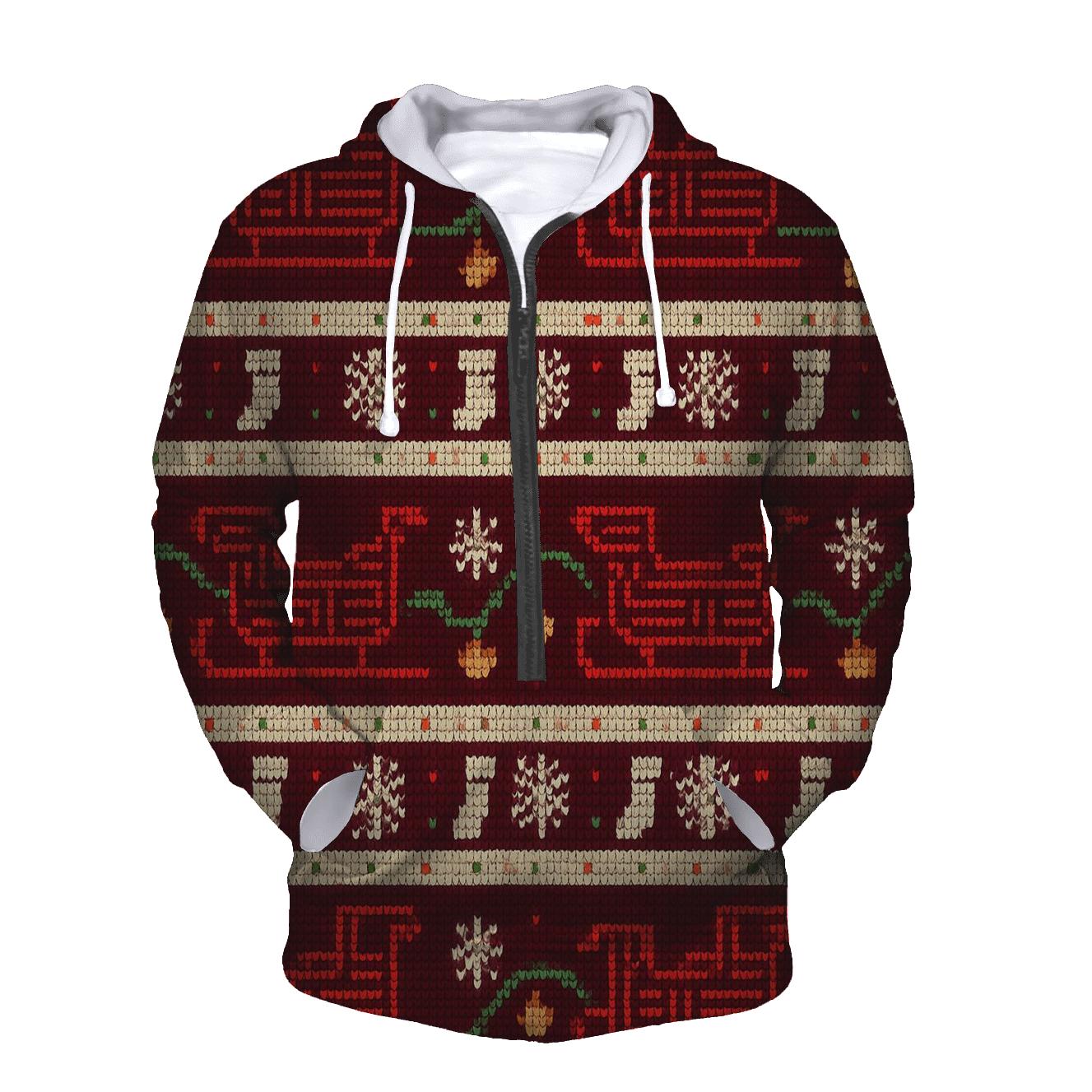 Santa Space Sleigh Circuit Bands Design heavyweight hoodies