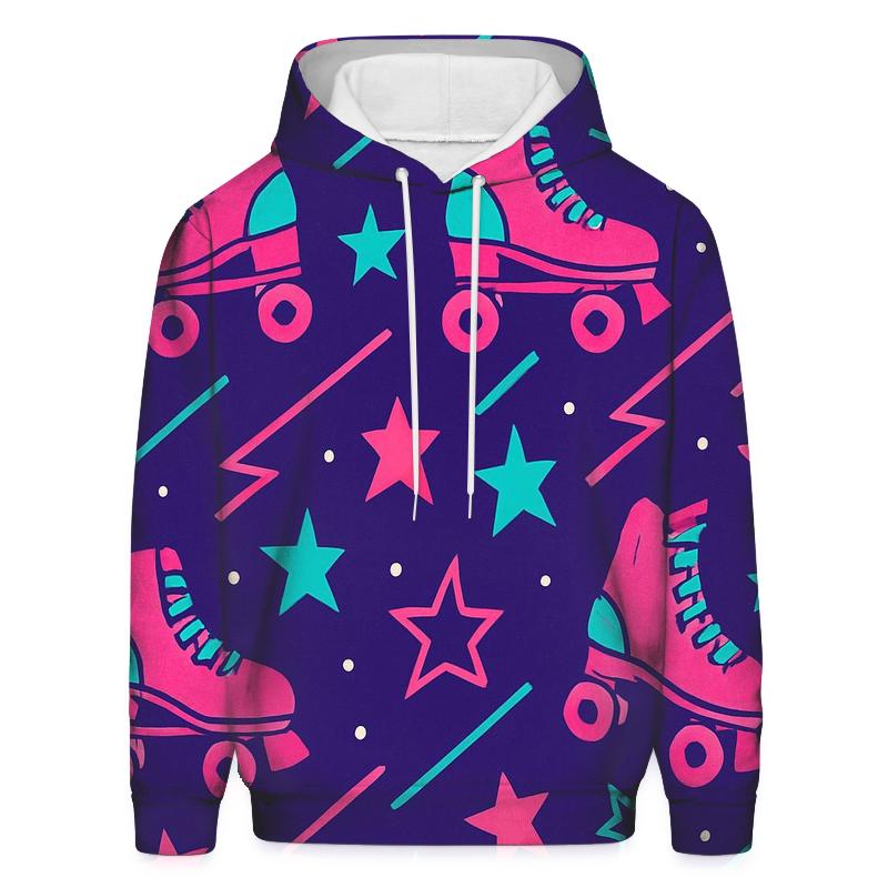 Roller Rink Laser Confetti pullover hoodies