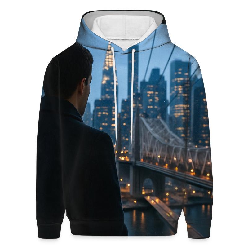 Roosevelt Island Tram Blue Hour Over Midtown hoodies fashion