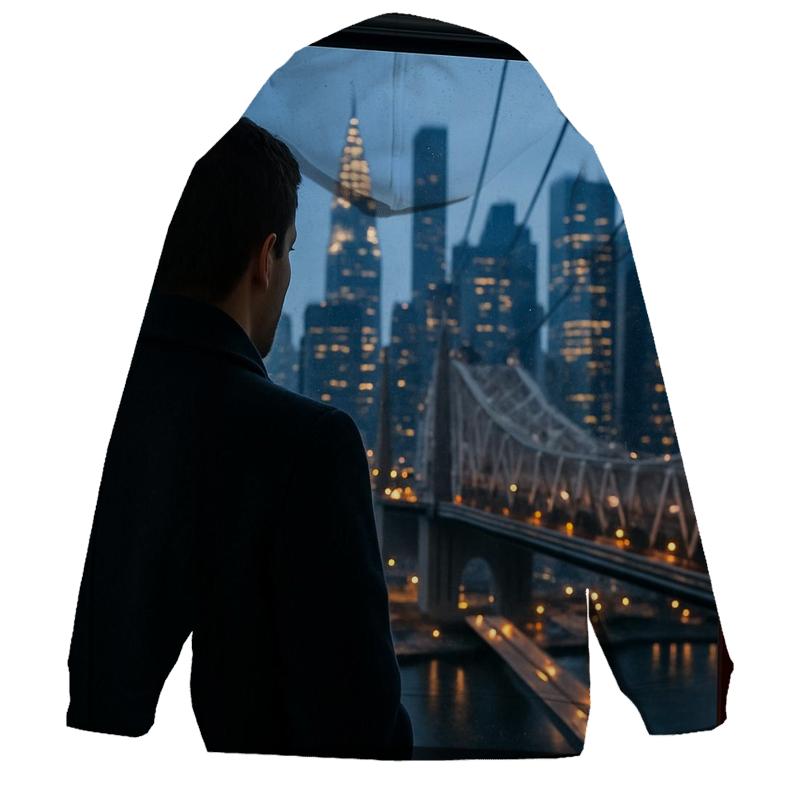 Roosevelt Island Tram Blue Hour Over Midtown hoodies fashion
