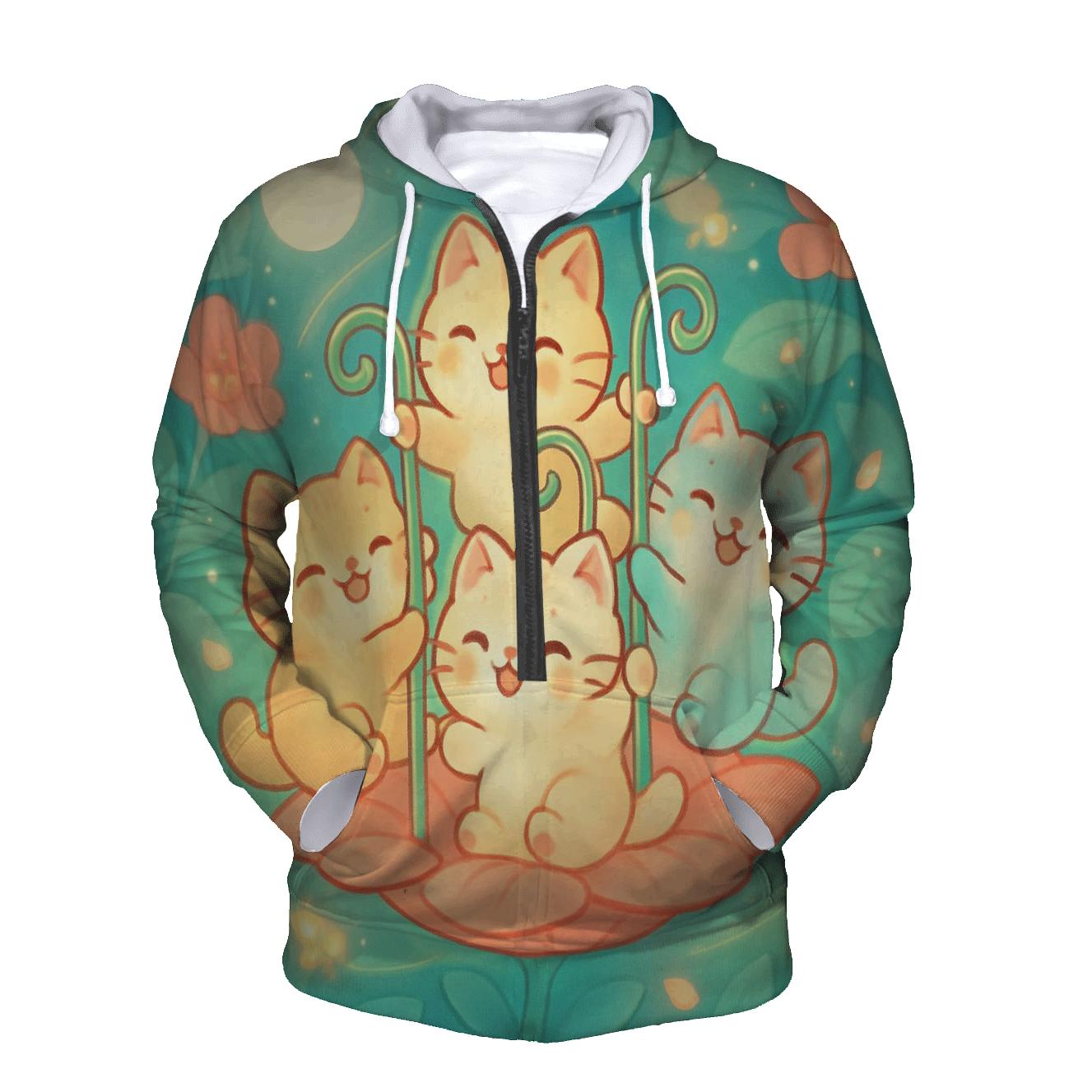 Firefly Garden Carousel Kittens printed hoodies