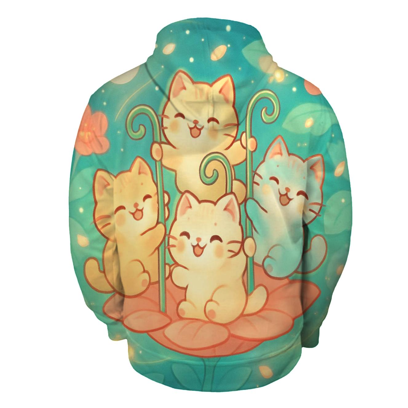 Firefly Garden Carousel Kittens printed hoodies