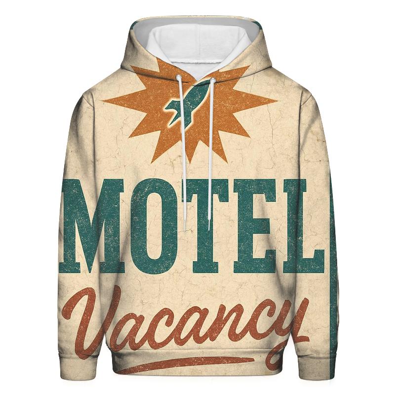 Weathered Space Age Roadside Motel Sign lightweight hoodies