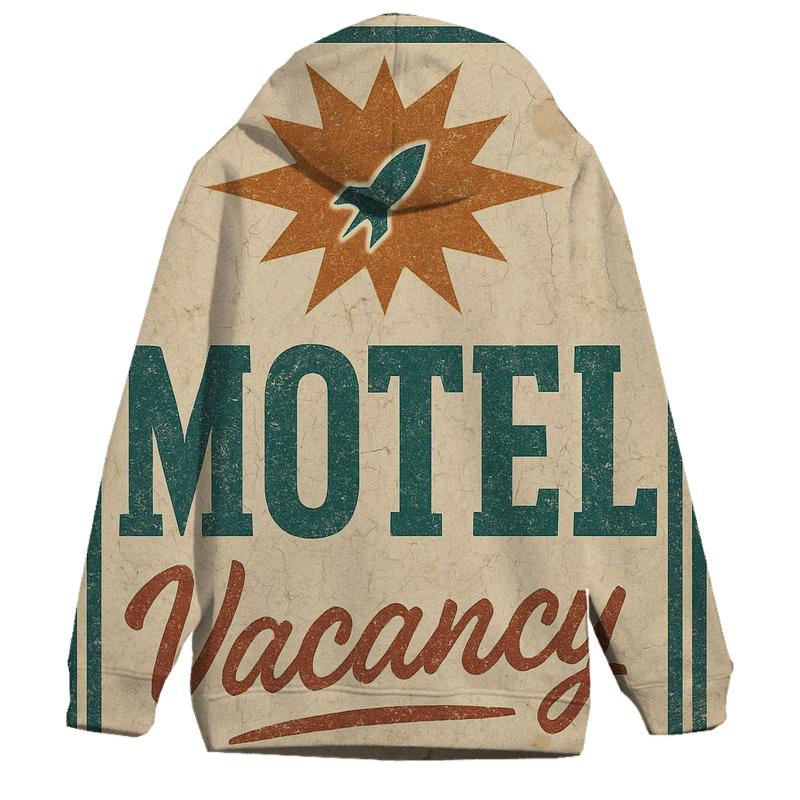 Weathered Space Age Roadside Motel Sign lightweight hoodies
