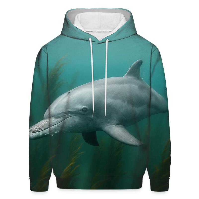 Kelp Corridor Pursuit Bottlenose Dolphin graphic hoodies