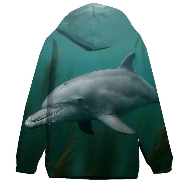 Kelp Corridor Pursuit Bottlenose Dolphin graphic hoodies