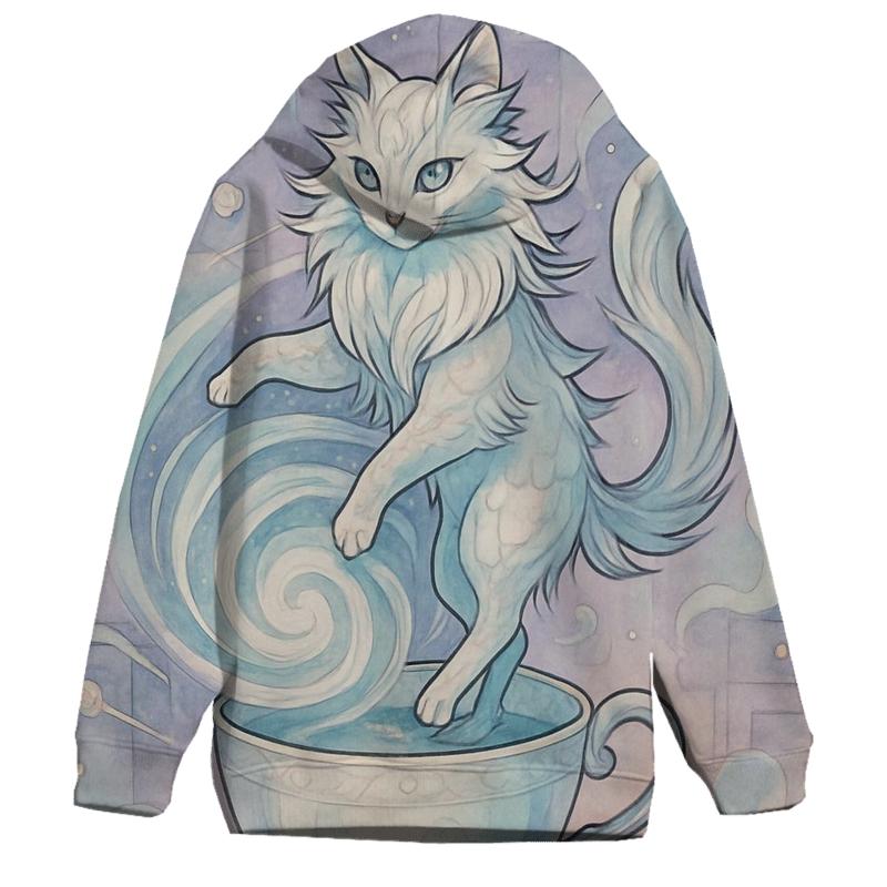 Teacup Tempest Mystic Cat printed hoodies