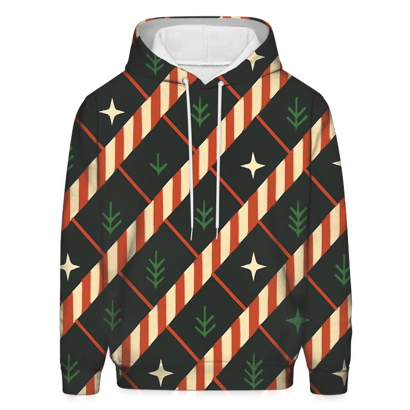 Candy Cane Constellation Lattice designer hoodies