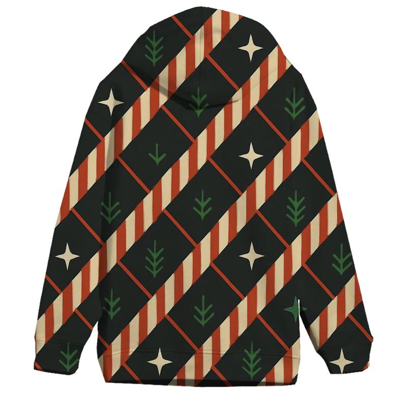 Candy Cane Constellation Lattice designer hoodies