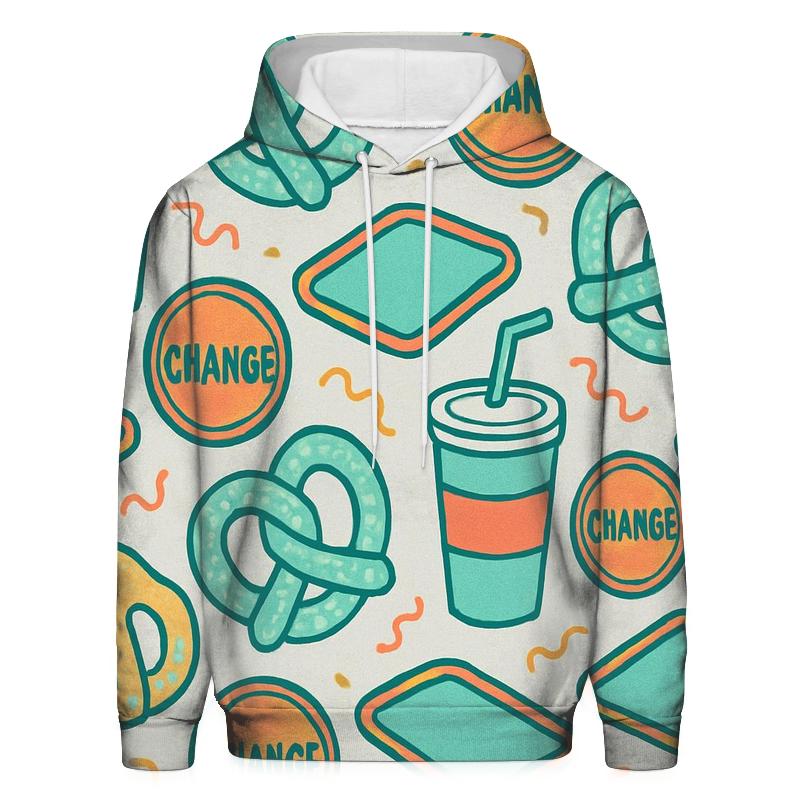 Mall Food Court Neon Pattern hoodies fashion