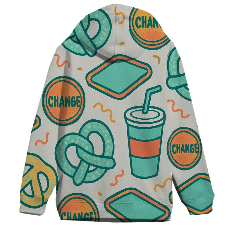 Mall Food Court Neon Pattern hoodies fashion