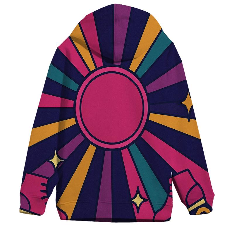 Roller Rink Neon Starburst custom hoodies