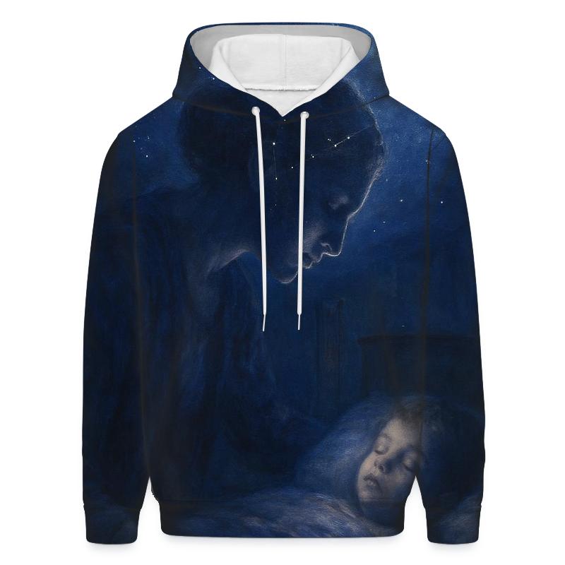 Constellation Lullaby: The Night She Kept The Dark Gentle zip-up hoodies