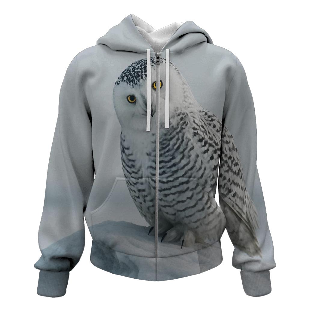 Frostline Listener Snowy Owl premium hoodies
