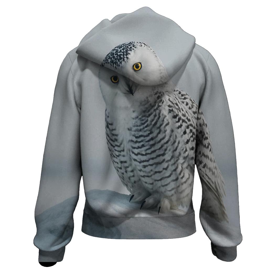 Frostline Listener Snowy Owl premium hoodies