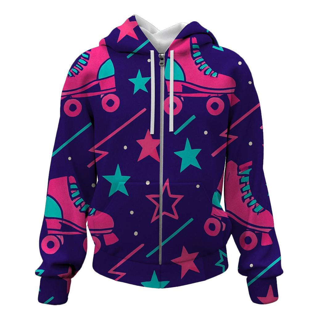 Roller Rink Laser Confetti graphic hoodies