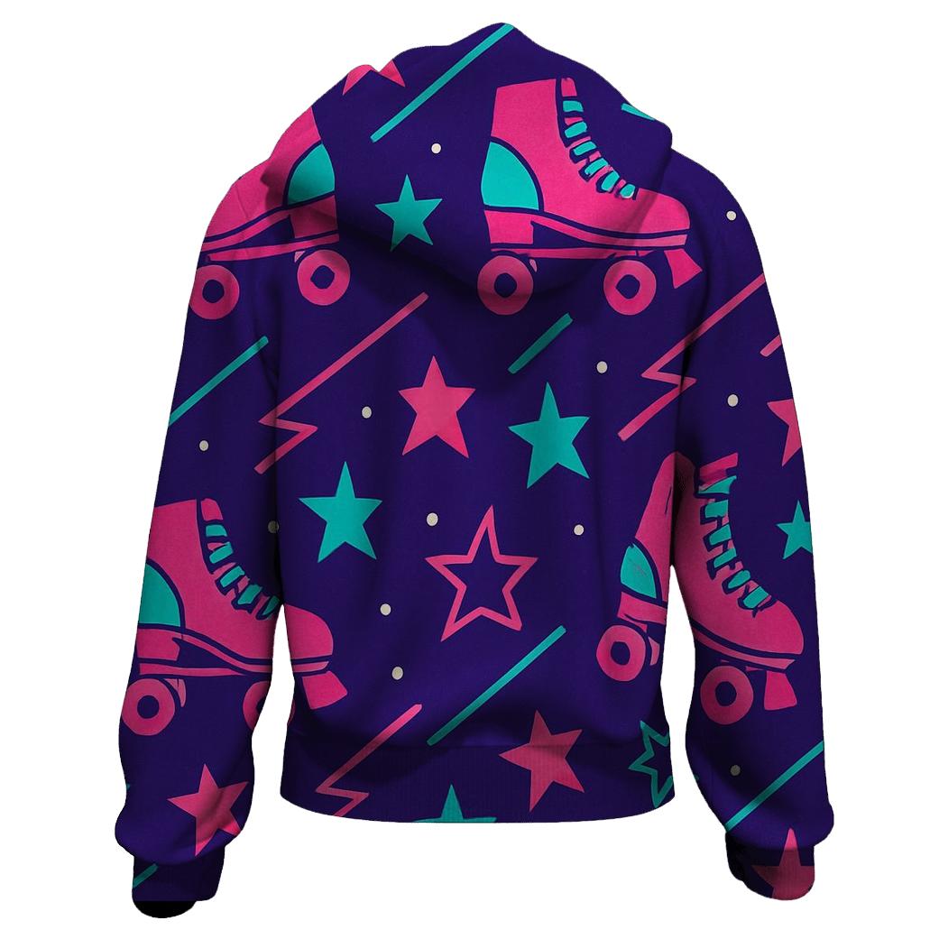 Roller Rink Laser Confetti graphic hoodies