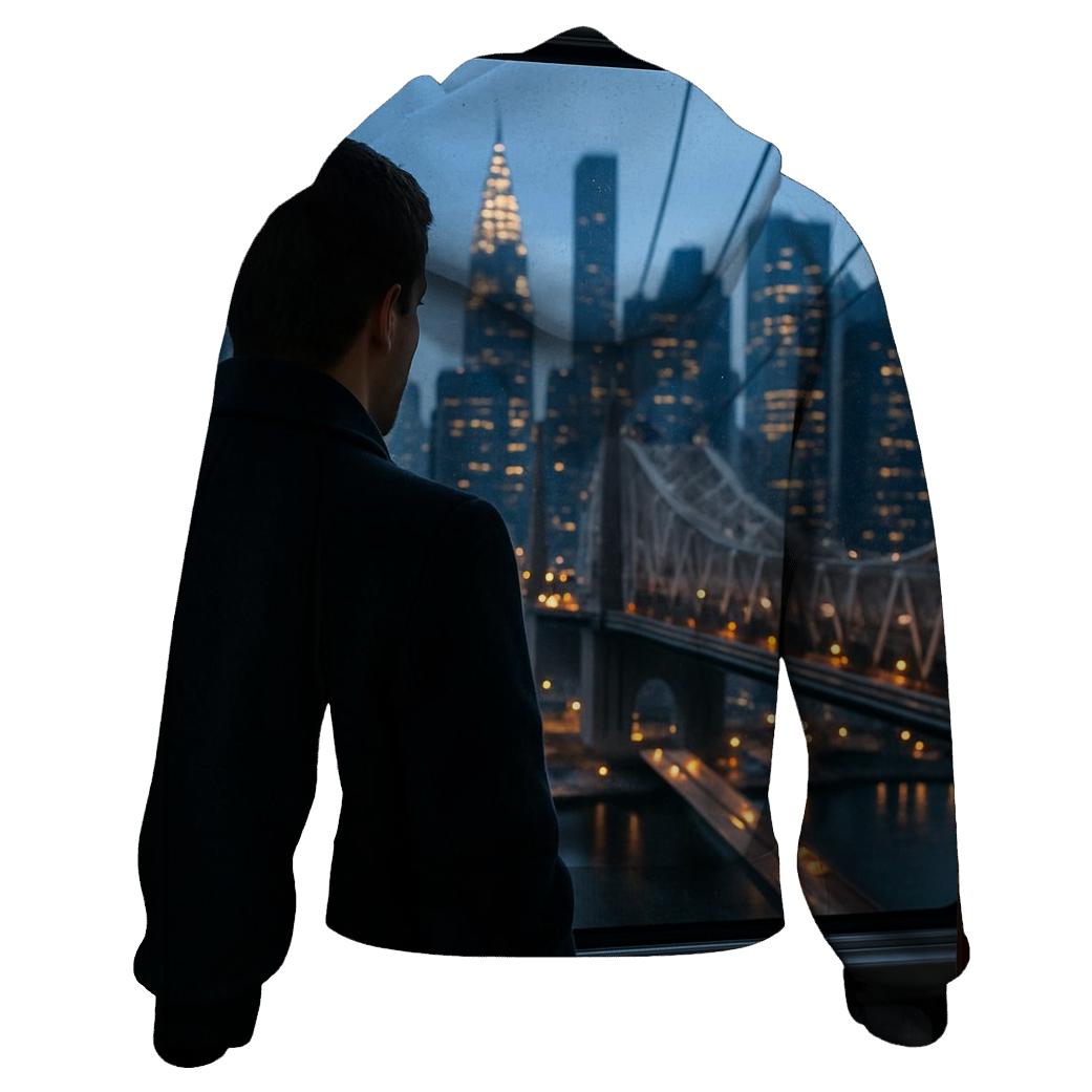 Roosevelt Island Tram Blue Hour Over Midtown custom hoodies