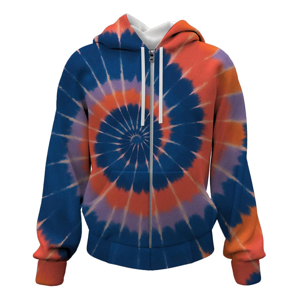 Solar Tide Spiral Over Dye Nebula printed hoodies