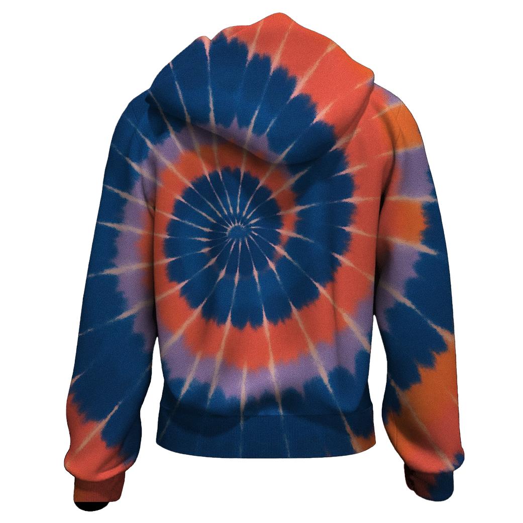 Solar Tide Spiral Over Dye Nebula printed hoodies