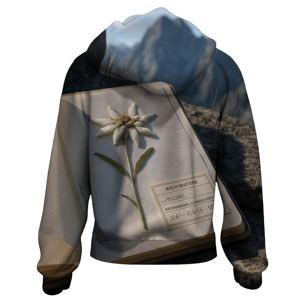 Alpine Edelweiss Pressed In A Field Herbarium Notebook pullover hoodies