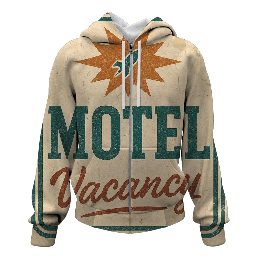 Weathered Space Age Roadside Motel Sign graphic hoodies