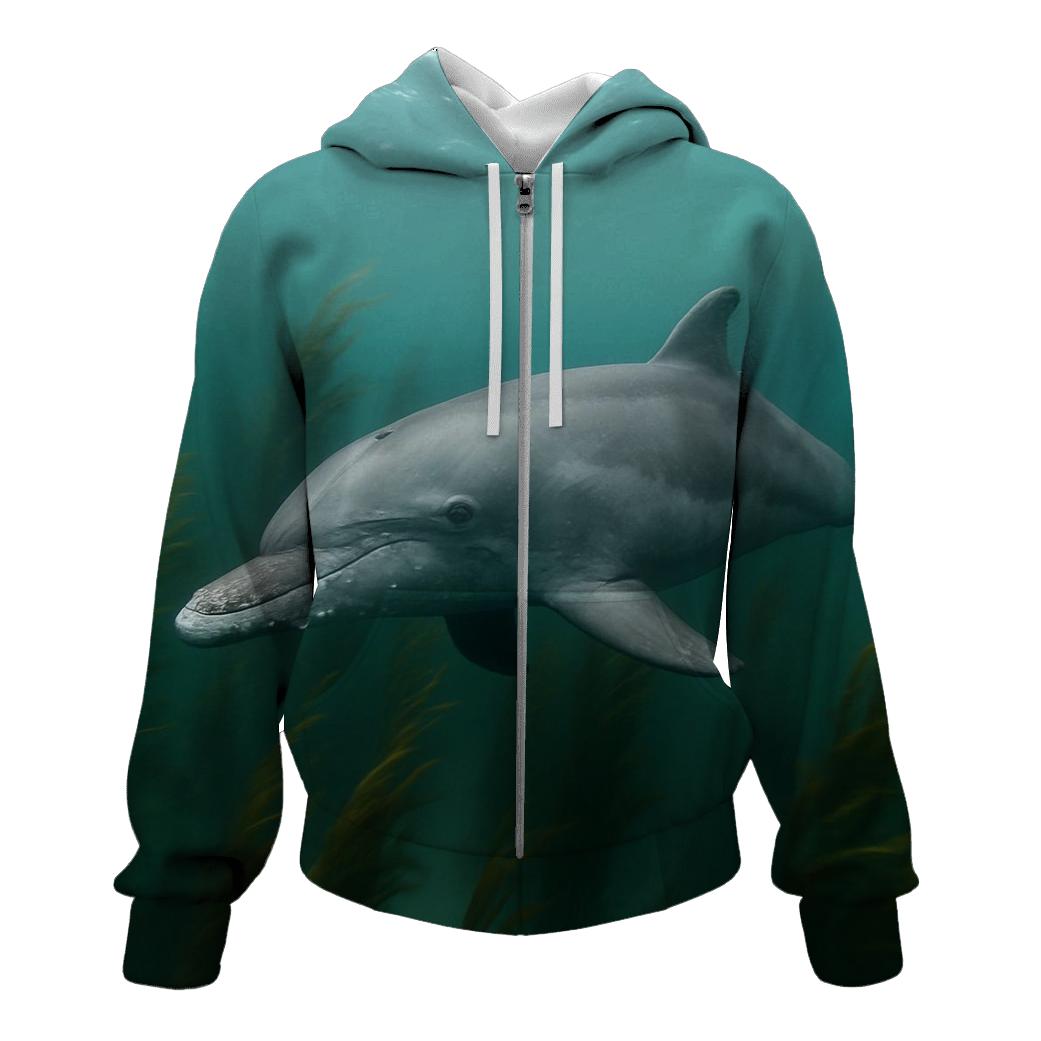 Kelp Corridor Pursuit Bottlenose Dolphin heavyweight hoodies