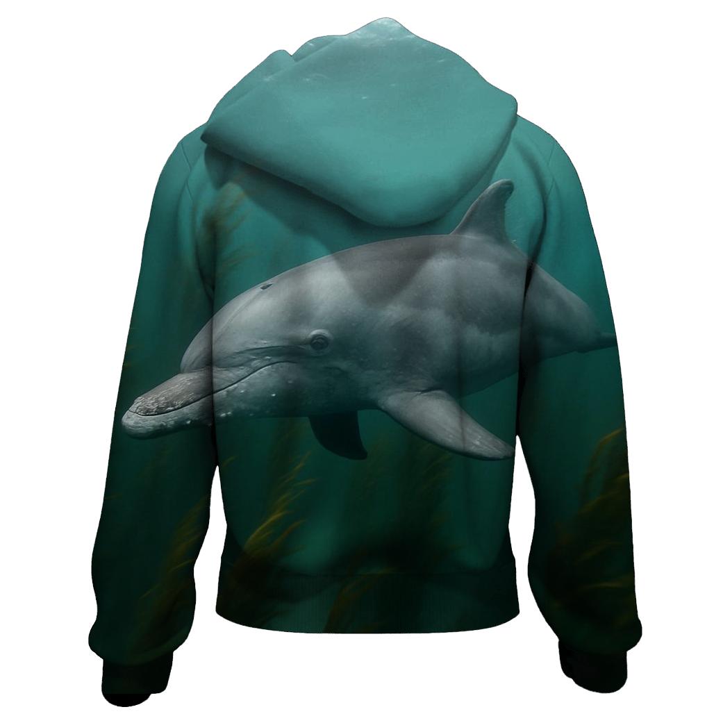 Kelp Corridor Pursuit Bottlenose Dolphin heavyweight hoodies