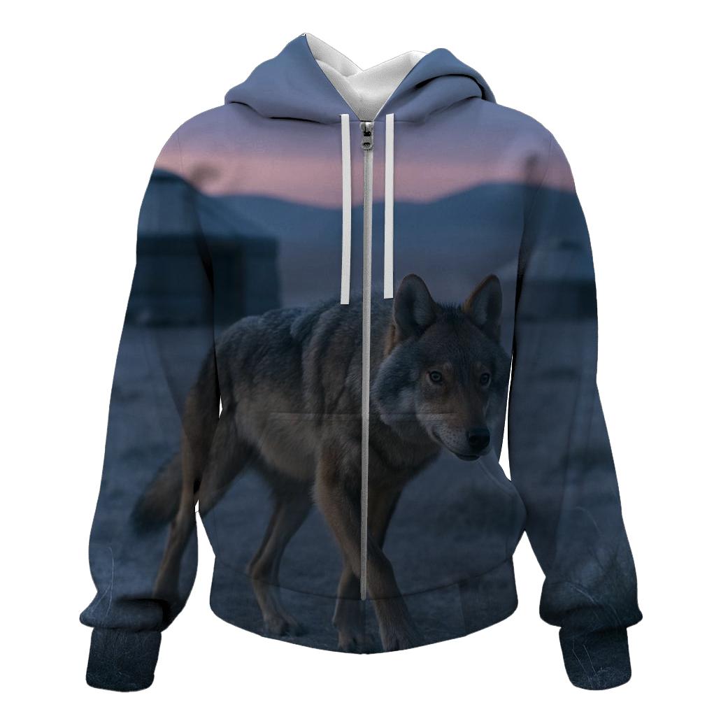 Steppe Wolf Crossing Eagle Festival Grounds At Dawn hoodie styles