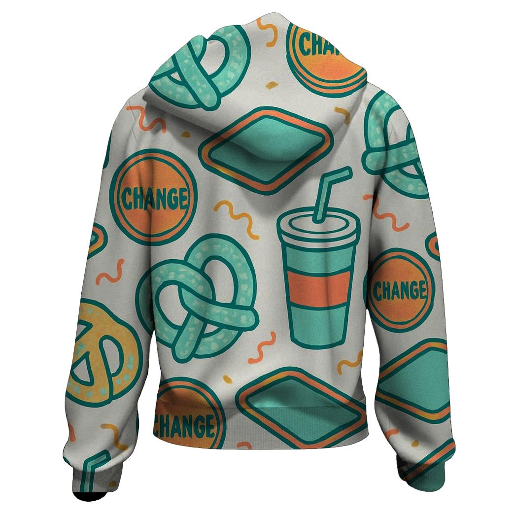 Mall Food Court Neon Pattern hoodie styles