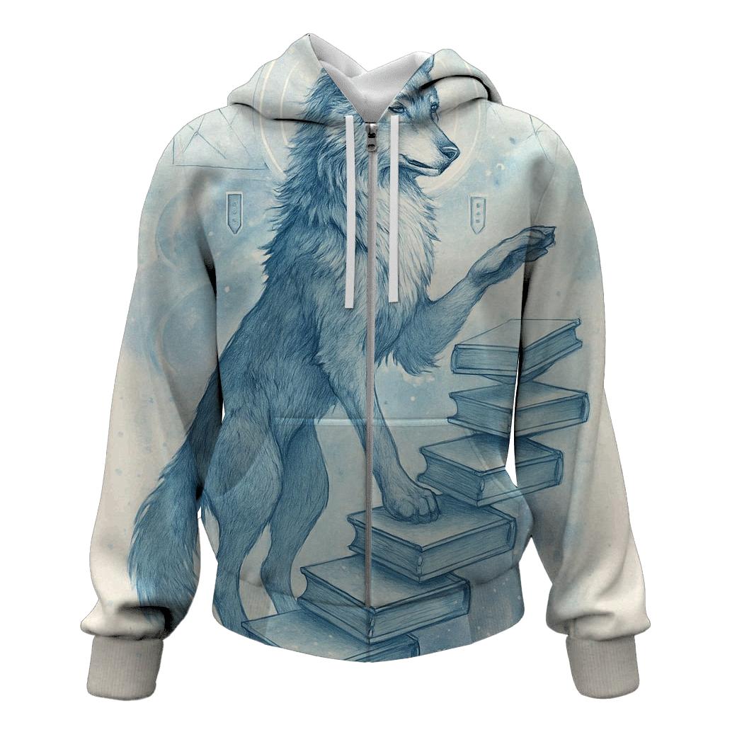 Lunar Library Sentinel Wolf premium hoodies