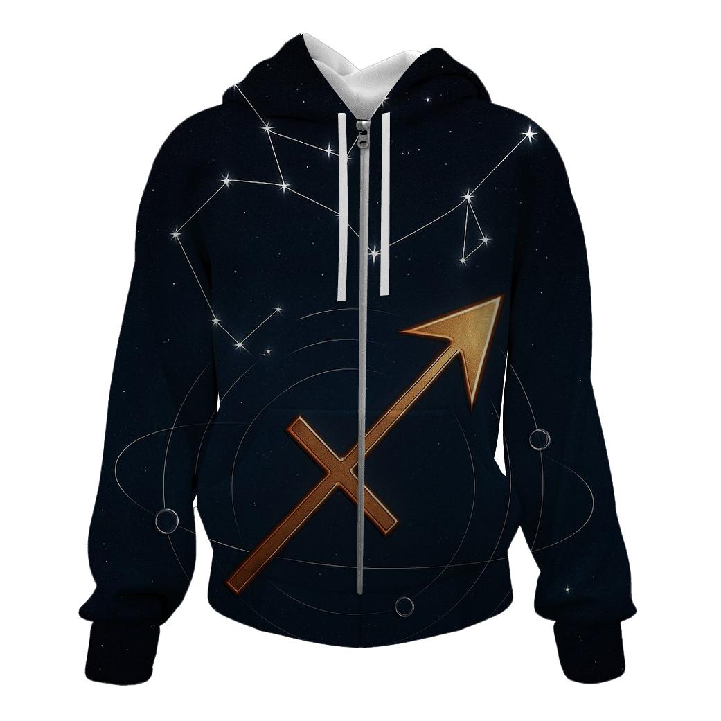 Sagittarius Teapot Asterism Archer Star Map designer hoodies