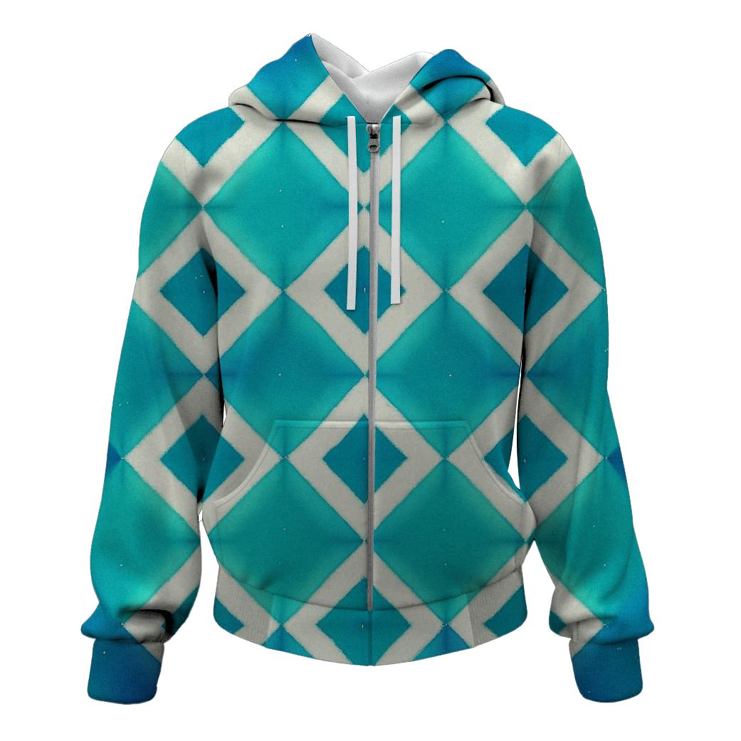 Itajime Aurora Lattice Clamp Resist embroidered hoodies