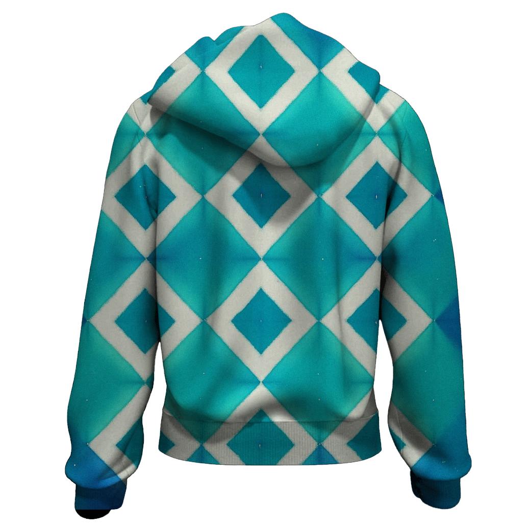 Itajime Aurora Lattice Clamp Resist embroidered hoodies