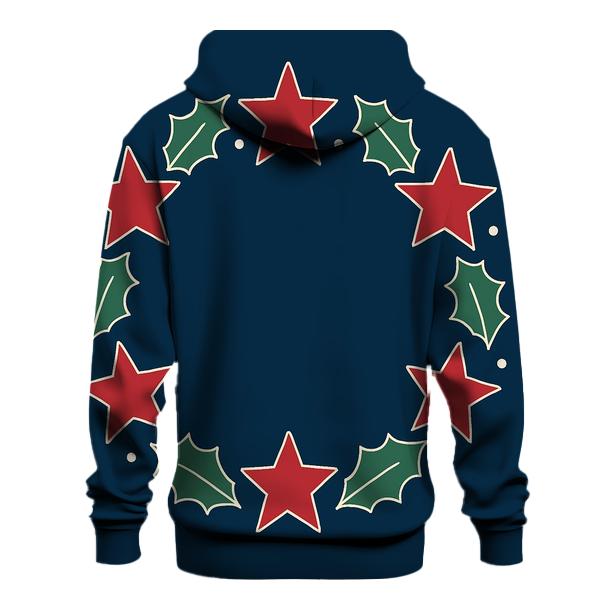 Aurora Star Wreath Of Holly custom hoodies