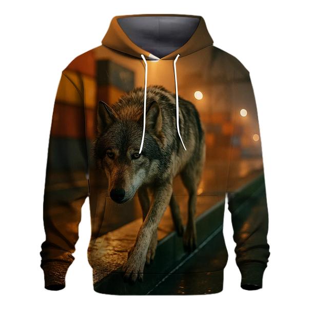 Harbor Breakwater Wolf Under Sodium Lights hoodie designs