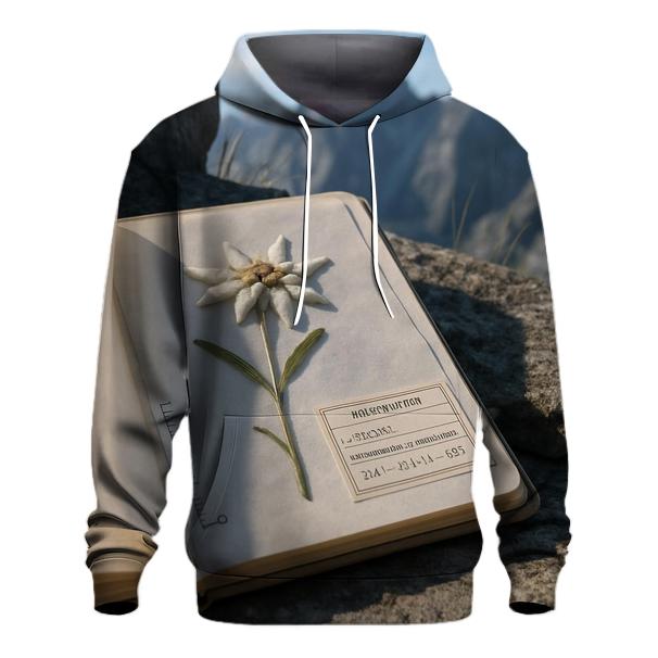 Alpine Edelweiss Pressed In A Field Herbarium Notebook heavyweight hoodies