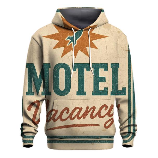 Weathered Space Age Roadside Motel Sign custom hoodies