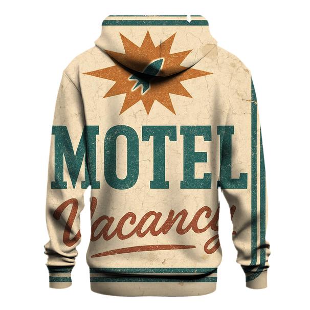 Weathered Space Age Roadside Motel Sign custom hoodies