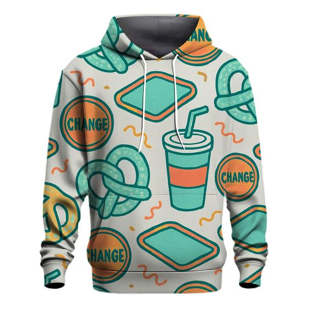 Mall Food Court Neon Pattern hoodie styles