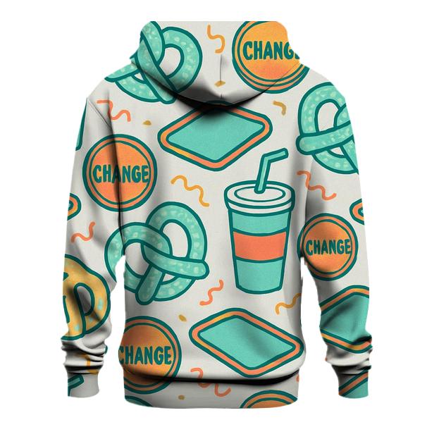 Mall Food Court Neon Pattern hoodie styles
