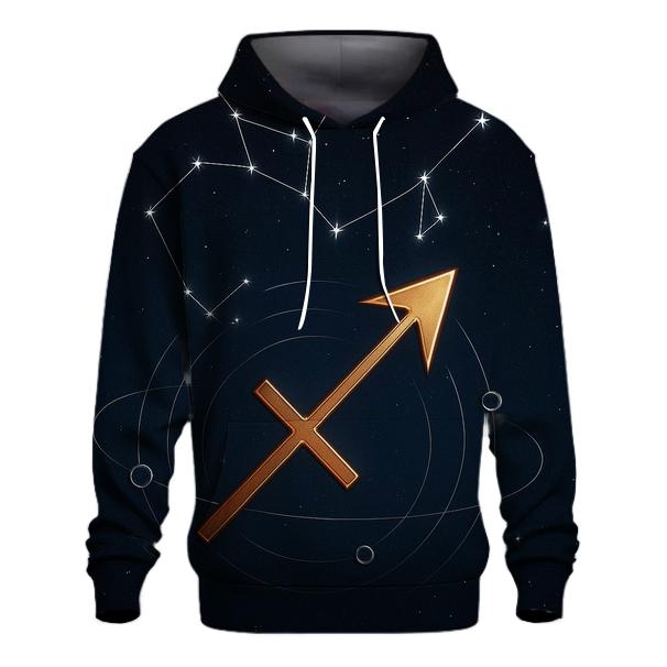Sagittarius Teapot Asterism Archer Star Map printed hoodies