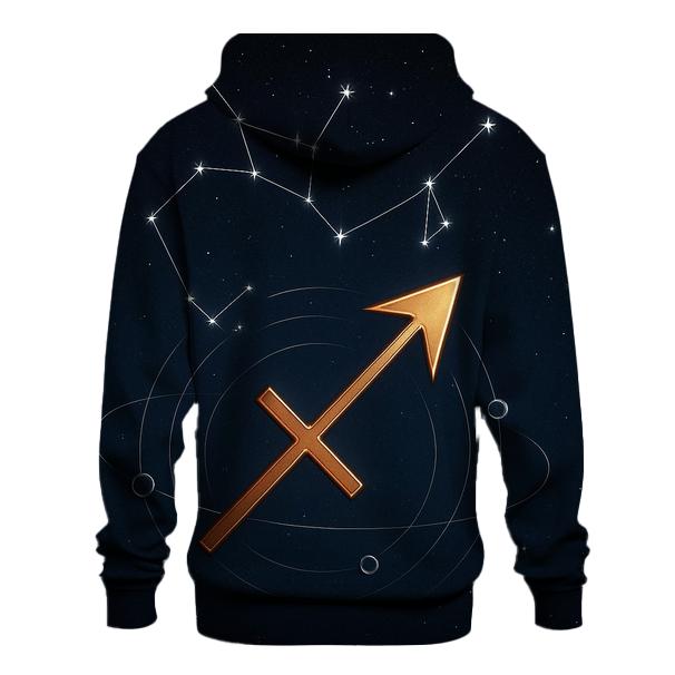 Sagittarius Teapot Asterism Archer Star Map printed hoodies