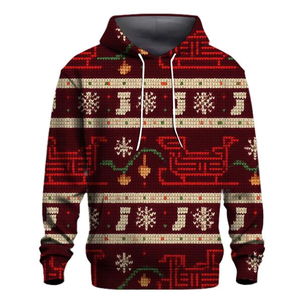 Santa Space Sleigh Circuit Bands Design pullover hoodies