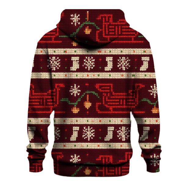Santa Space Sleigh Circuit Bands Design pullover hoodies