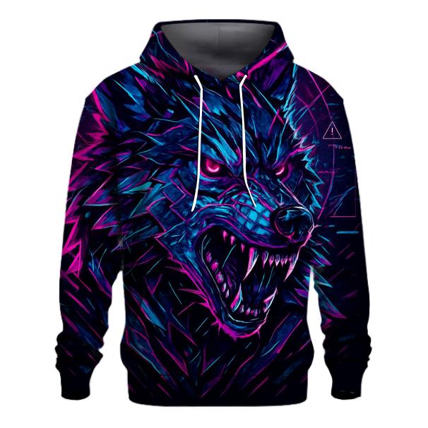 Neon Faultline Alpha Wolf hoodies fashion