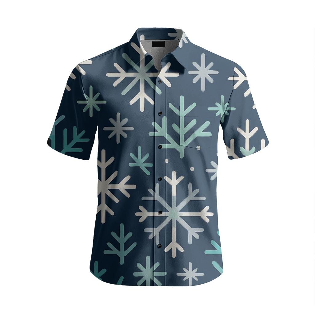 Nordic Aurora Runic Snowflake Scatter fashion embroidery shirts