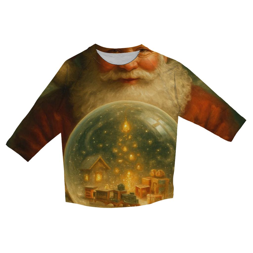 Workshop Snow Globe Master Santa fashion 3/4 sleeve shirts