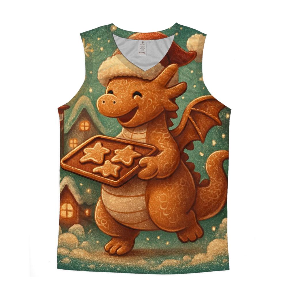 Gingerbread Dragon Bakery Blizzard casual summer tank tops